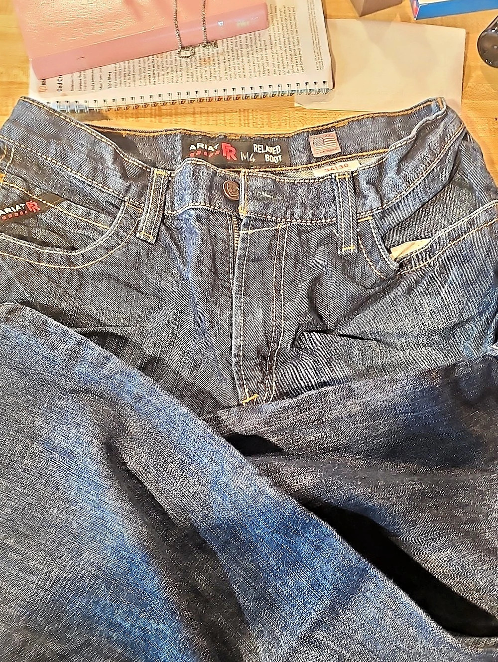 Ariat FR M4 Relaxed Boot Cut Jeans Cut Men's Jeans Waist 34x30